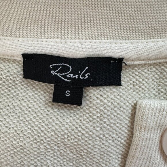 Rails Erin Henley Lightweight Sweatshirt In Putty Ecru Size S - Picture 12 of 12